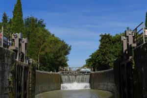 Famous locks of the Canal du midi